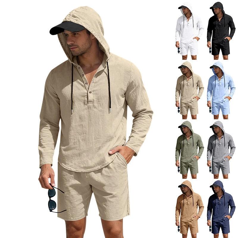 Lightweight Breathable Loose-fit Linen Men's Suit by GJG Denim