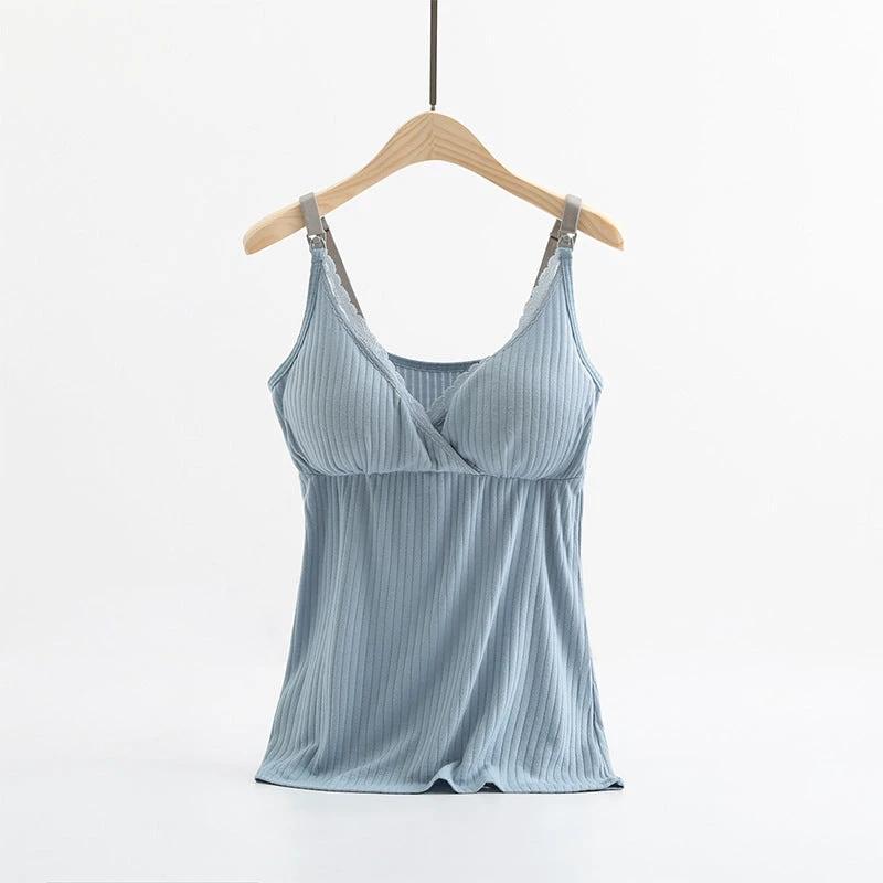 Breast feeding vest with cross elastic bra by GJG Denim
