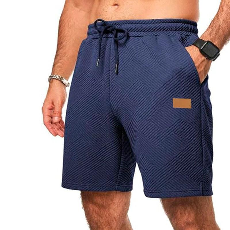 Casual Elastic Waist Drawstring Beach Vacation Shorts by GJG Denim