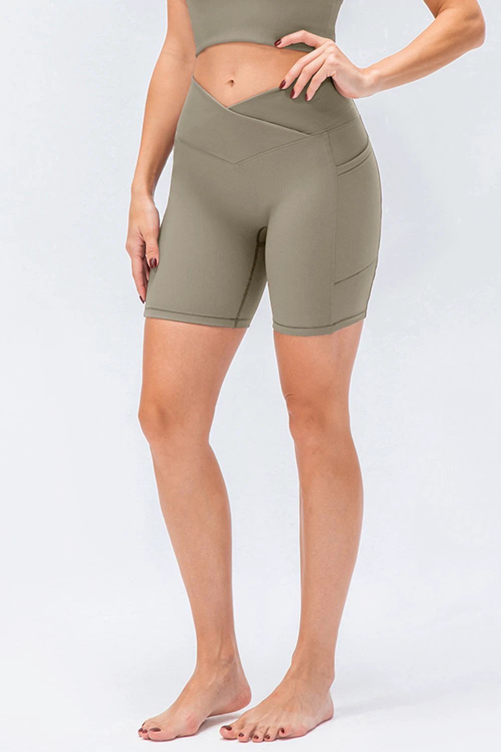 Slim Fit V-Waistband Sports Shorts by Lady Ros