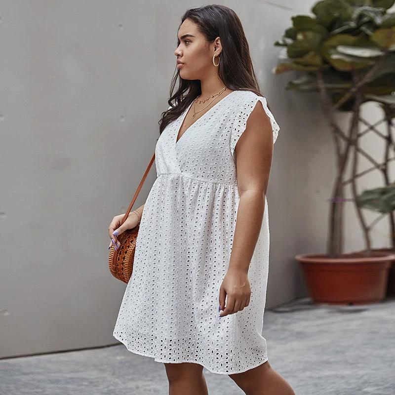 Summer plus size cutout dress by GJG Denim