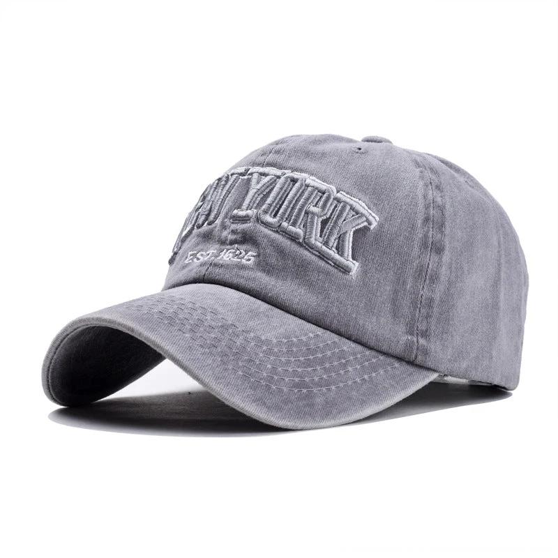 Washed Cotton Three-dimensional Baseball cap For Men by GJG Denim