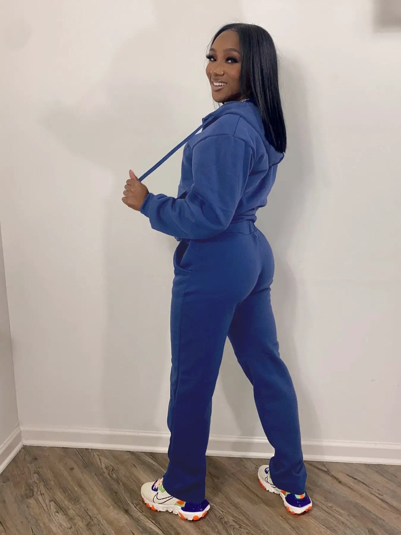 Women Sweatsuit Set 2 Piece Outfits Casual Hoodies Tops And Sweatpants Jogger Tracksuits Loose Trousers by GJG Denim