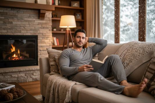 Men's Thermal Pajamas Set by GJG Denim