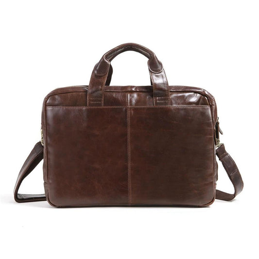 Men's First Layer Cowhide Business Briefcase by GJG Denim