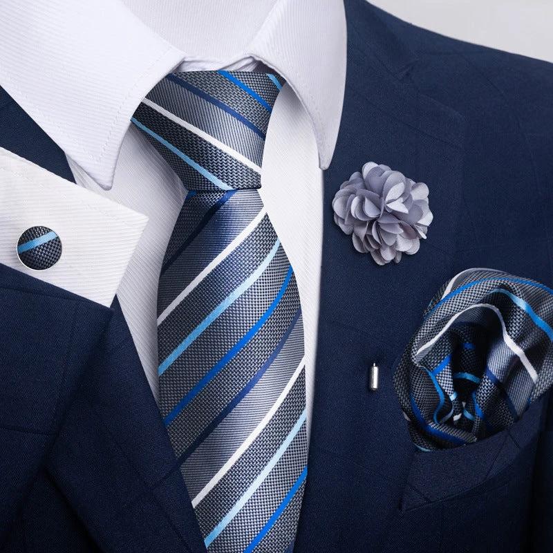 Men's Tie and Pocket Square Combo by GJG Denim