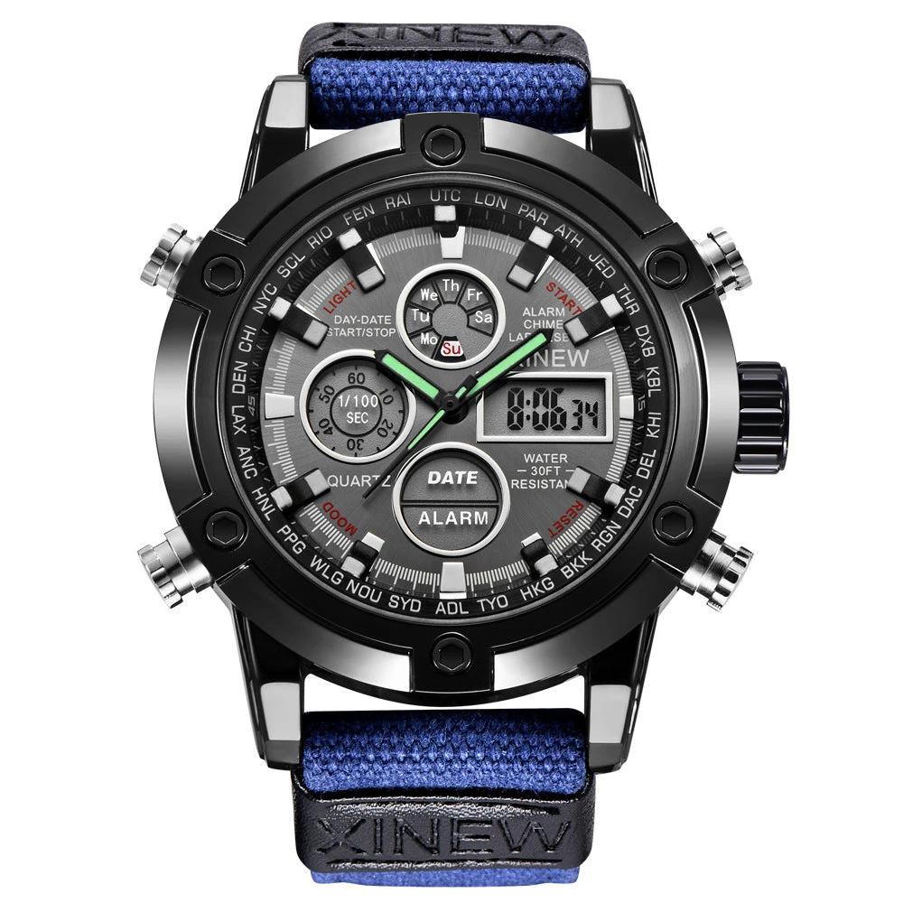 Men's Fashion Belt Multi-functional Watch by GJG Denim