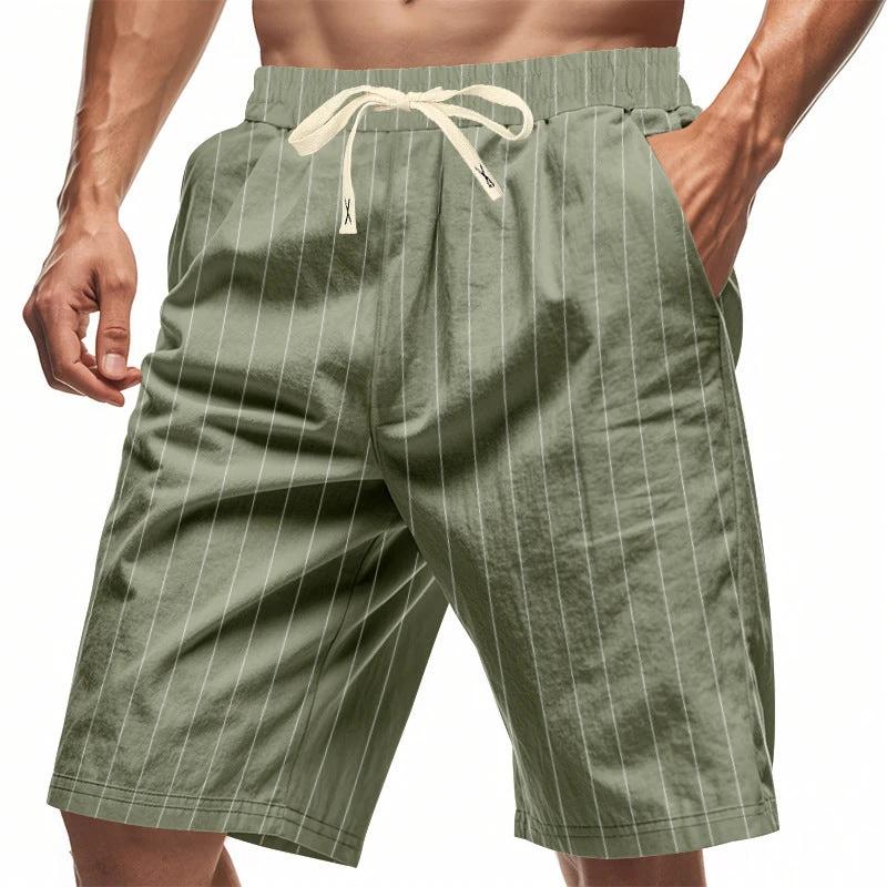 Men's Relaxed-fit Breathable Linen Shorts by GJG Denim