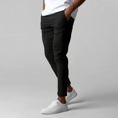 Men's Slim Business Casual Straight Pants by GJG Denim