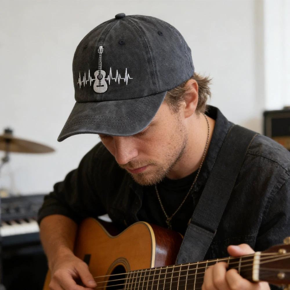 Men's Guitar Baseball Cap by GJG Denim