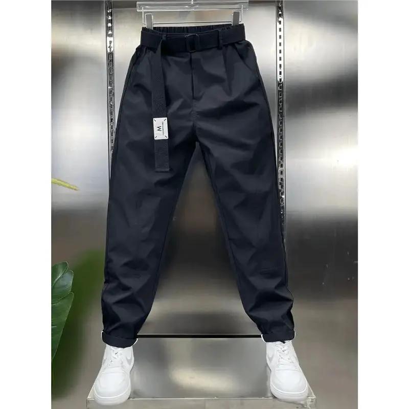 Trendy Relaxed-fit Versatile Patchwork Cropped Pants For Men by GJG Denim