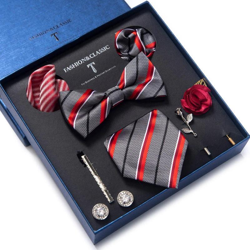 Men's 8-piece Tie Set by GJG Denim