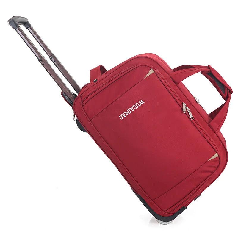 Men's Oxford Cloth Trolley Bag Leisure Travel Folding Luggage by GJG Denim