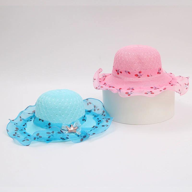 Princess straw hat kids sun hat by GJG Denim