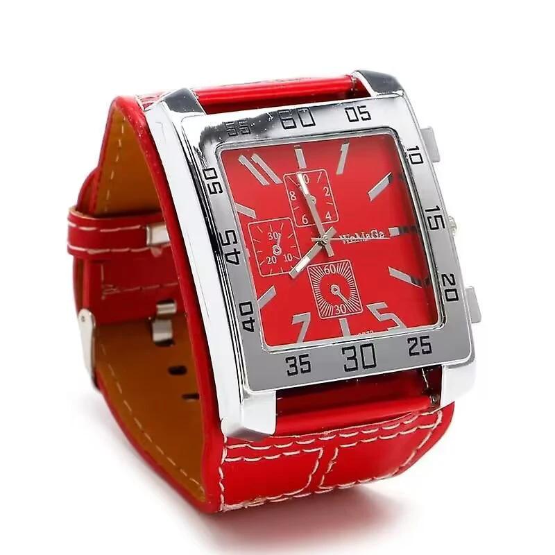 Men's Stylish And Cool Military-style Watch Square Dial Simulated Three-layer Design by GJG Denim