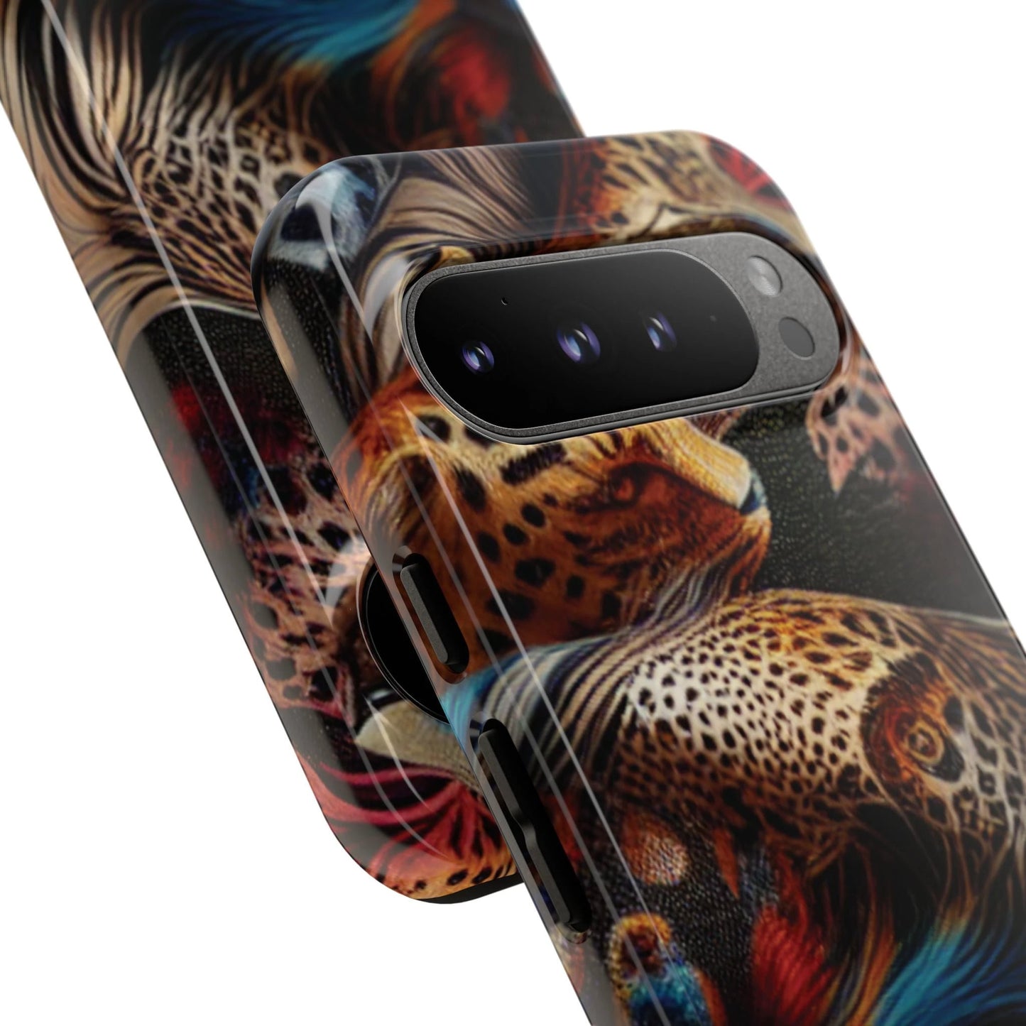 Stylish Tough Phone Case with Elegant Black and Gold Design by Printify