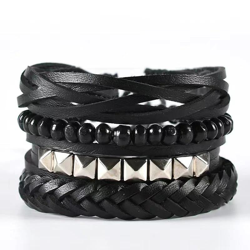 Men's Multi-layer Bracelet Set Vintage-style by GJG Denim
