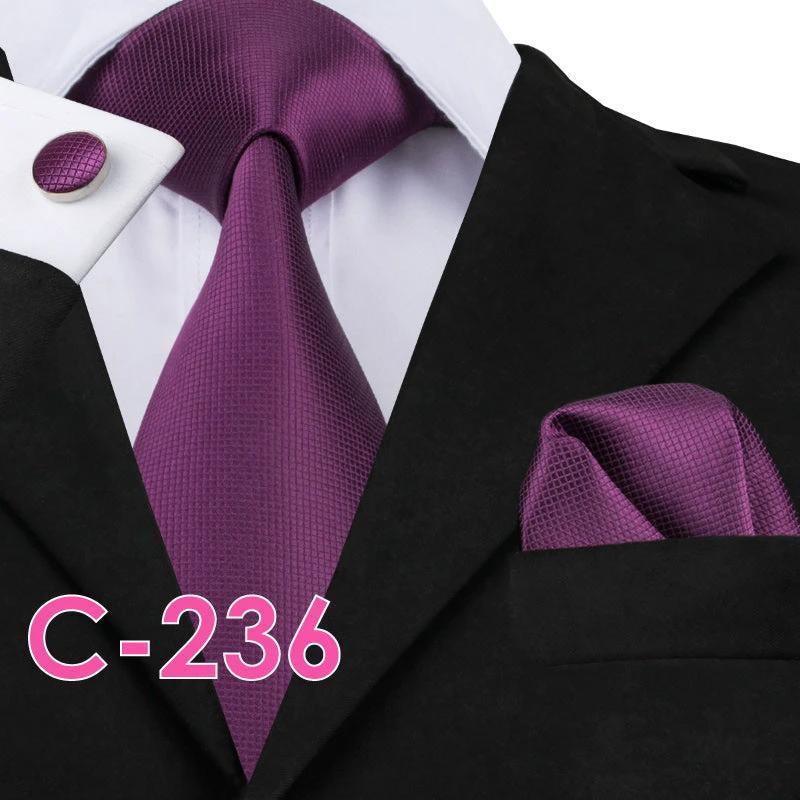 Solid Color Ribbed Collar Tie Set for Men by GJG Denim