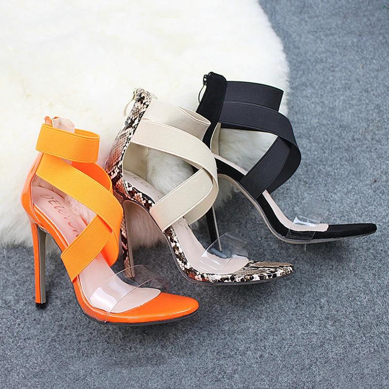 High-heeled sandals by GJG Denim