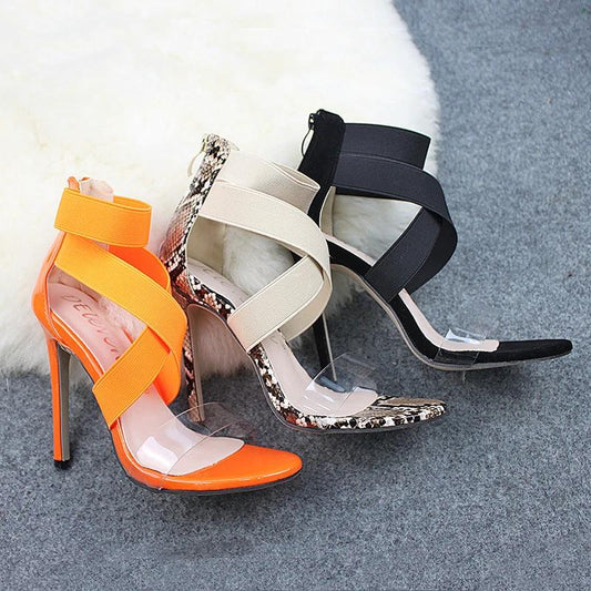 High-heeled sandals by GJG Denim