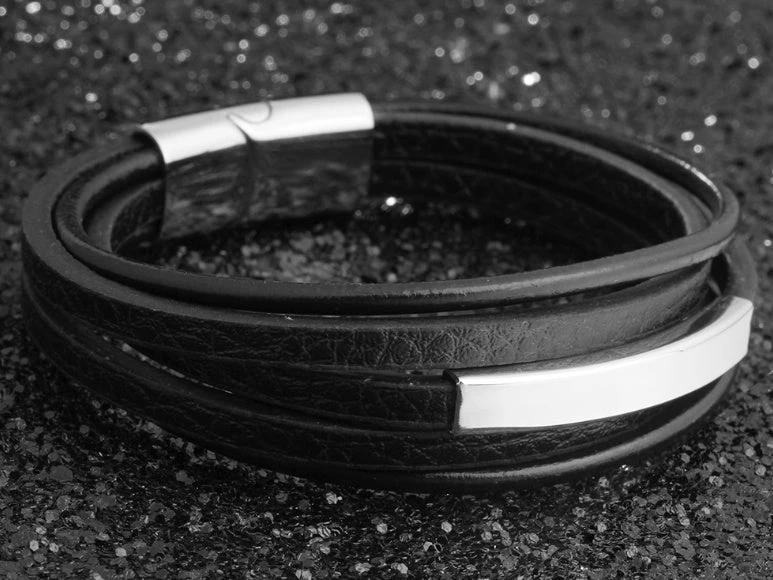 Faux Leather Bracelets For Men by GJG Denim