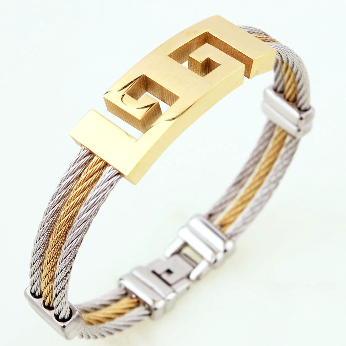 Three-ring Wire Braided Hemp Rope Bracelet For Men by GJG Denim
