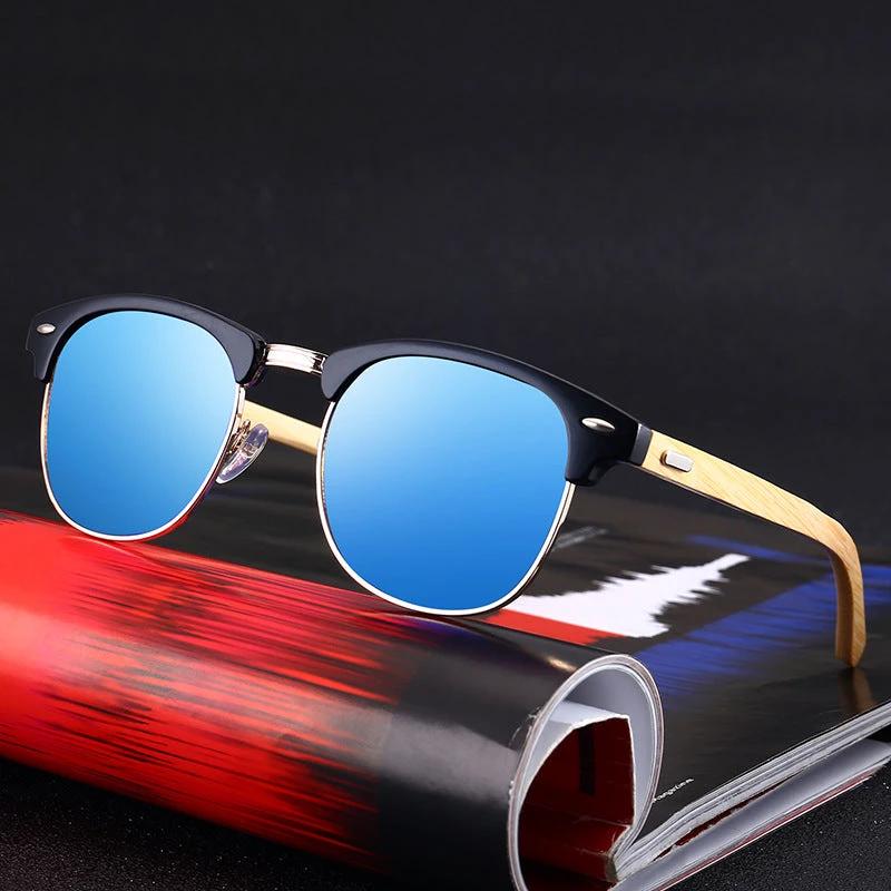 Men's Bamboo Colorful Sunglasses by GJG Denim