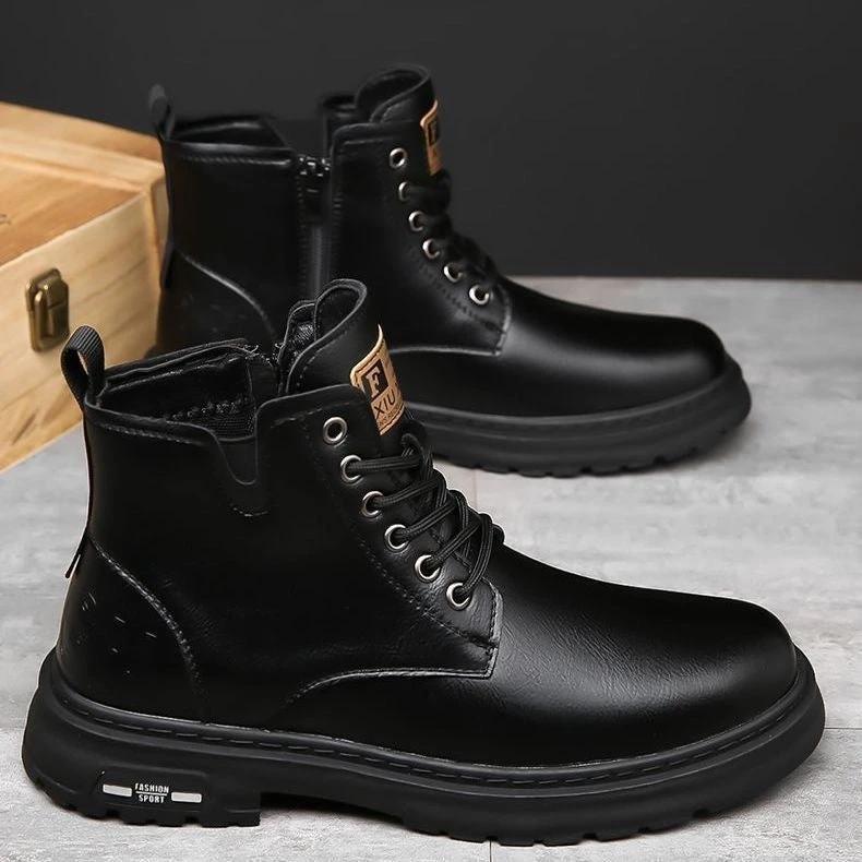 Men's Martin Boots Thick Bottom Outdoor Hiking Workwear by GJG Denim