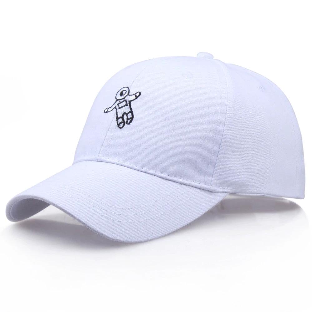 Solid Color Embroidered Astronaut Baseball Cap For Men by GJG Denim