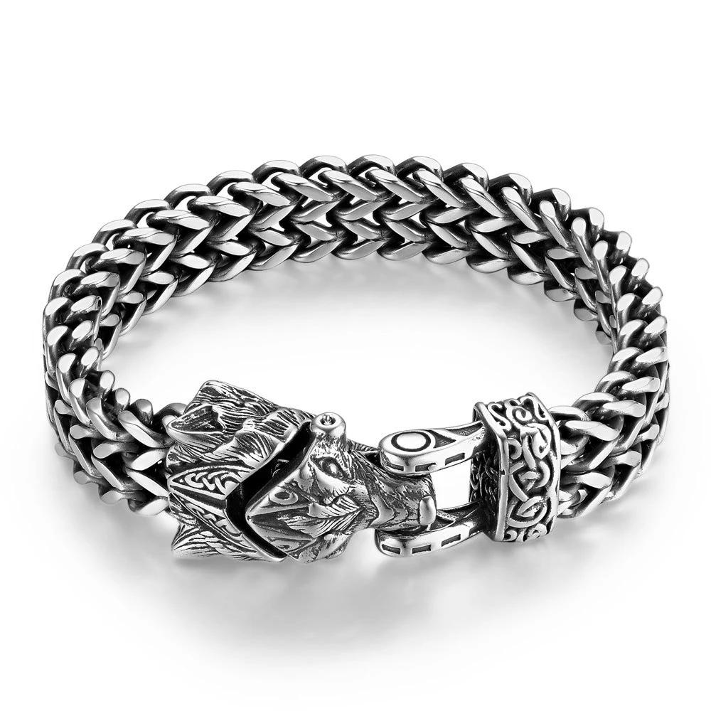 Men's Vintage Viking Titanium Bracelet by GJG Denim