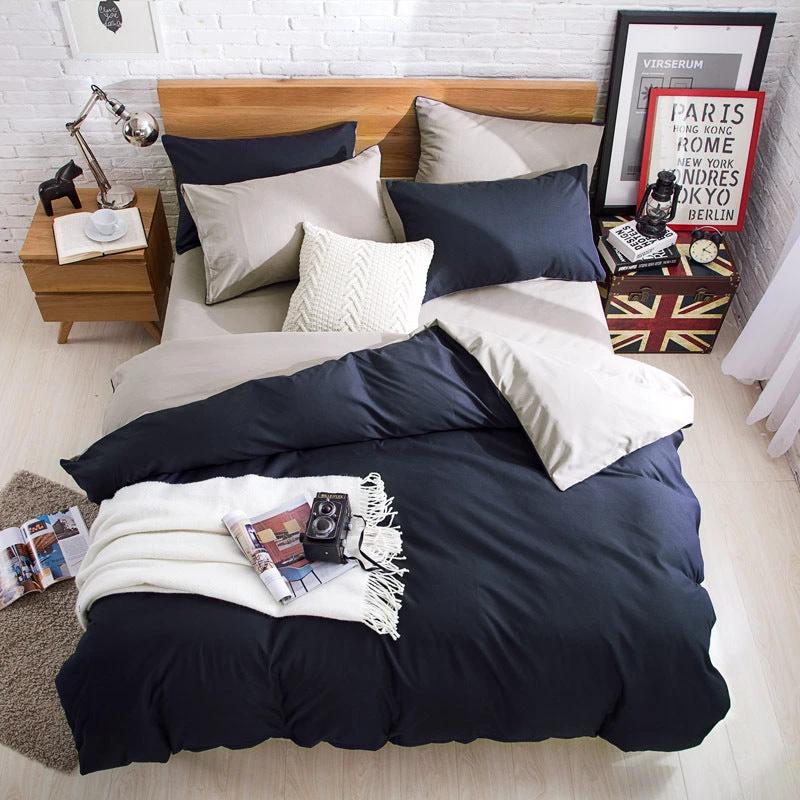 Brushed Plain Bedding (Duvet cover) Set by GJG Denim