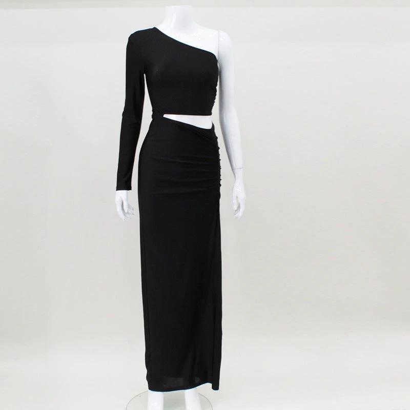 Fold Split Dinner Temperament Dress by GJG Denim