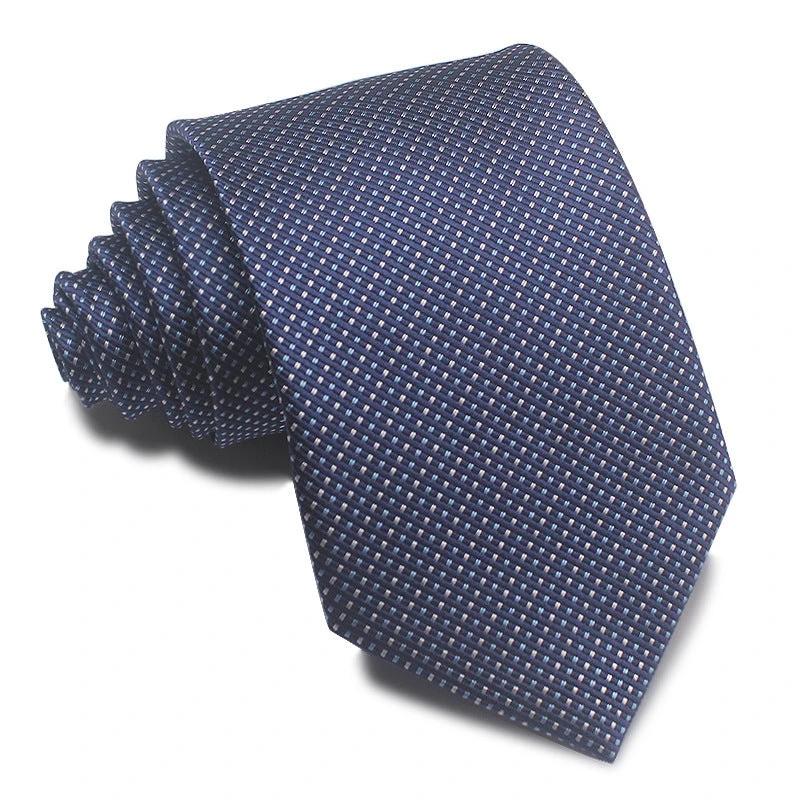 Men's 8CM Polyester Jacquard Striped Ties by GJG Denim