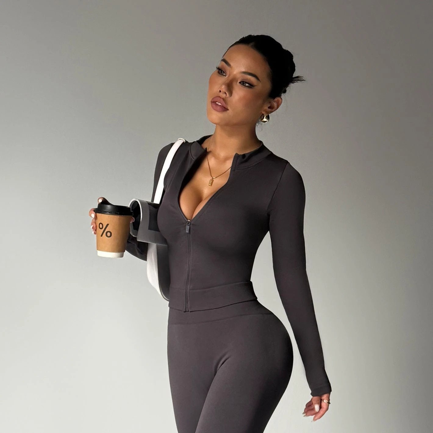 High Waist Yoga Suit Sports Fashion Casual Workout Clothes by null