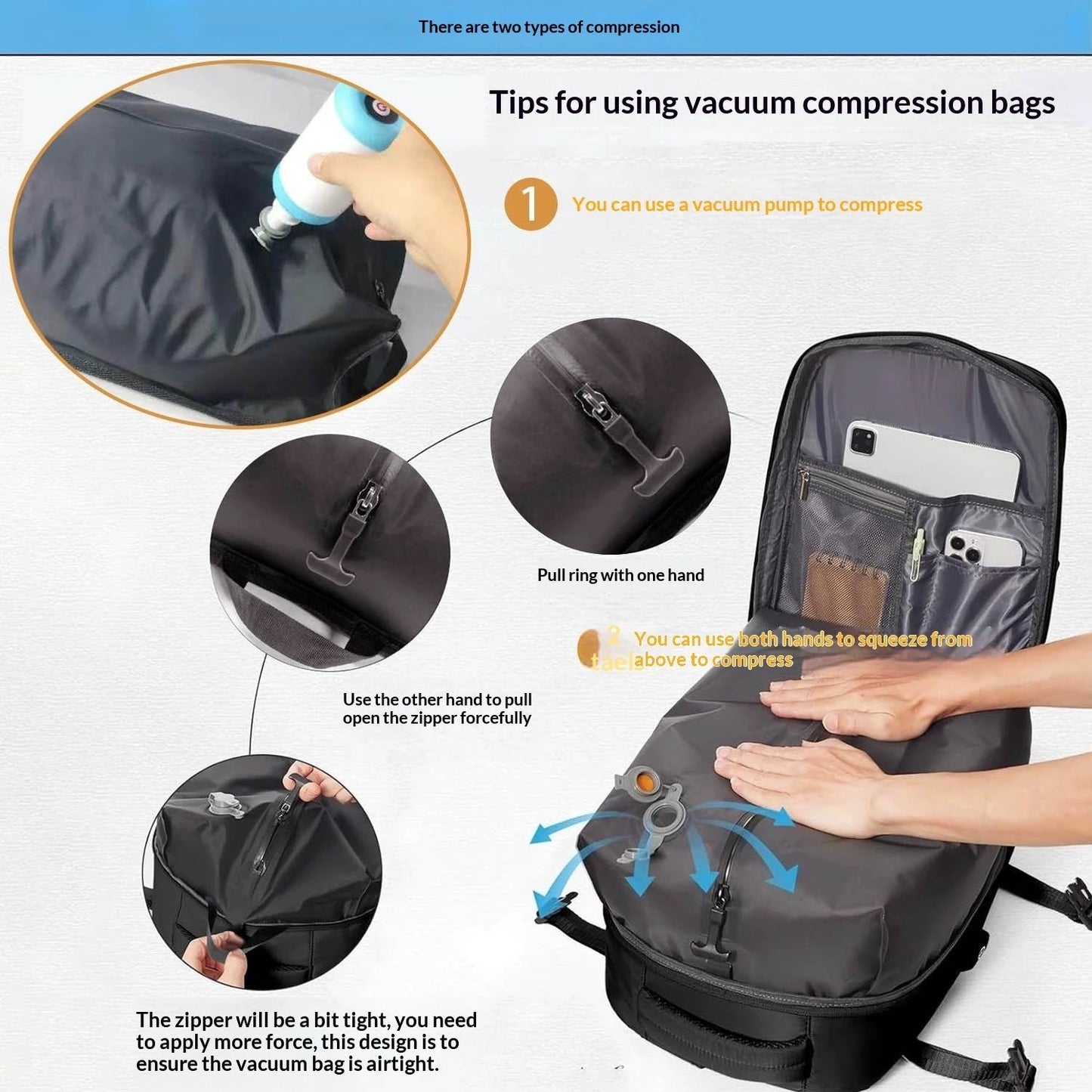 Men's Casual Travel Waterproof Laptop Backpack With Dry-Wet Separation by GJG Denim