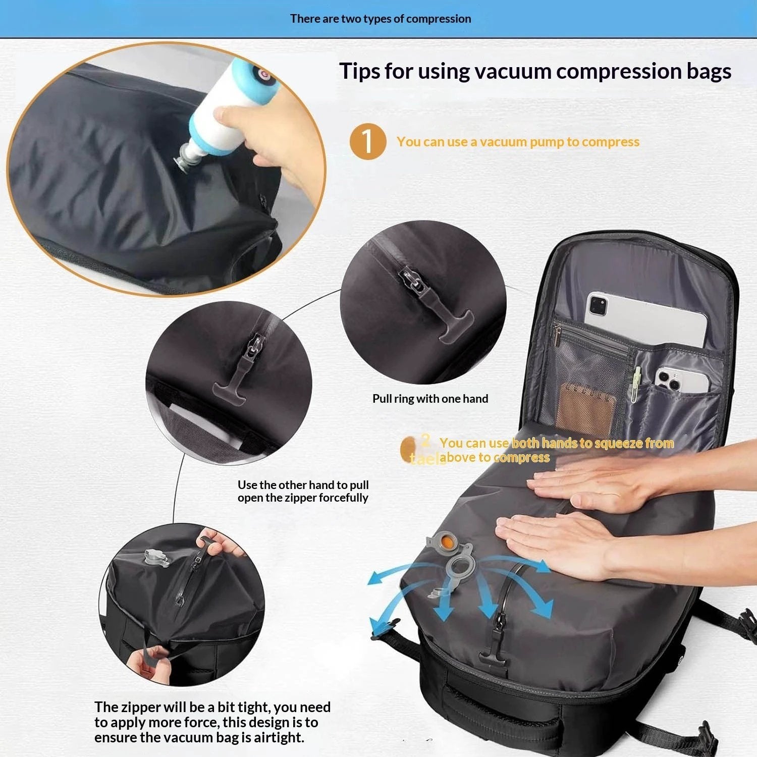 Men's Casual Travel Waterproof Laptop Backpack With Dry-Wet Separation by GJG Denim