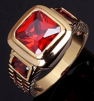 Men's Gold-Plated Micro-Pave Zircon Ring by GJG Denim