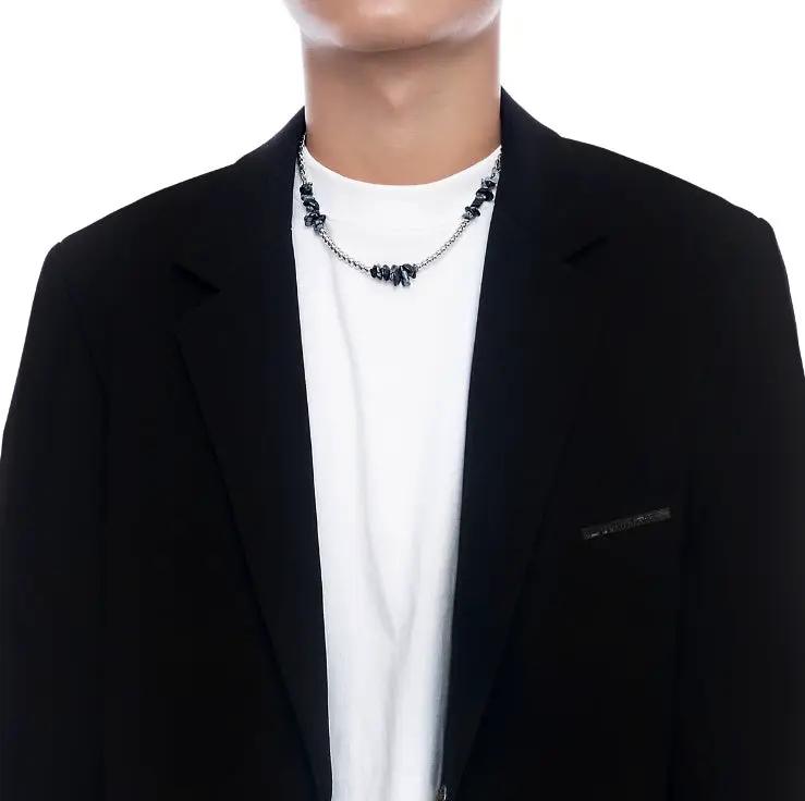 Irregular Stitching Fashionable Necklace For Men by GJG Denim