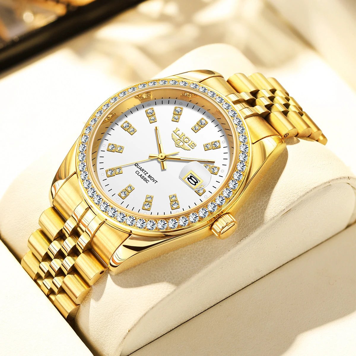 Big-dial Elegant Quartz Watch For Men by GJG Denim