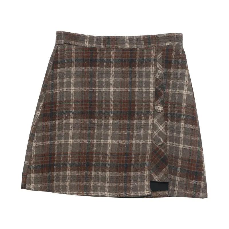 Irregular High-waisted A-line Skirt For Women by GJG Denim