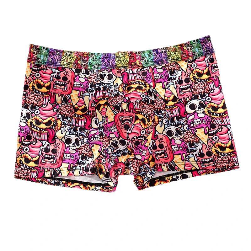 Men's Printed Skull Breathable Boxers by GJG Denim