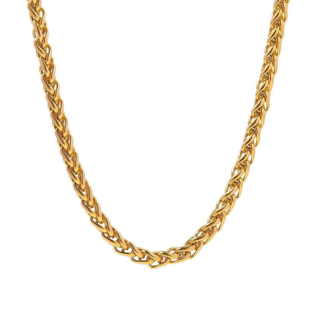 Titanium Steel Dragonbone Chain For Men by GJG Denim