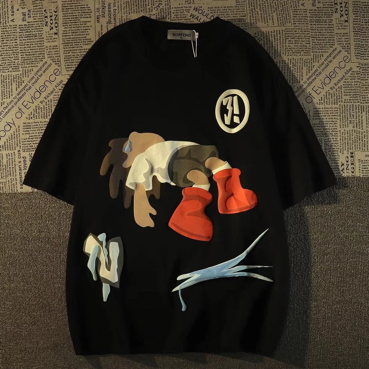 Cartoon Printed T-shirt For Men by GJG Denim