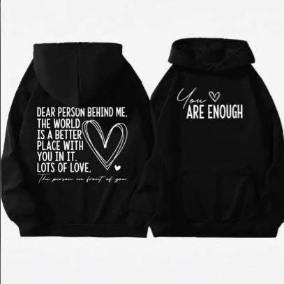 Men's "You Are Enough" Hoodies by GJG Denim