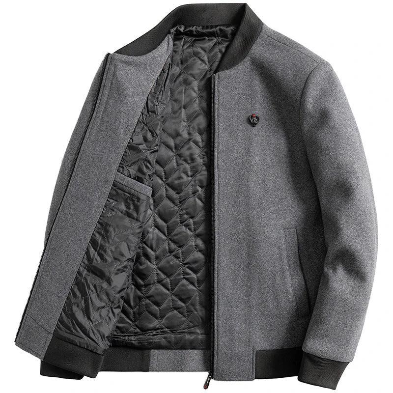 Men's Woolen Top Cotton And Thickening Jacket by GJG Denim