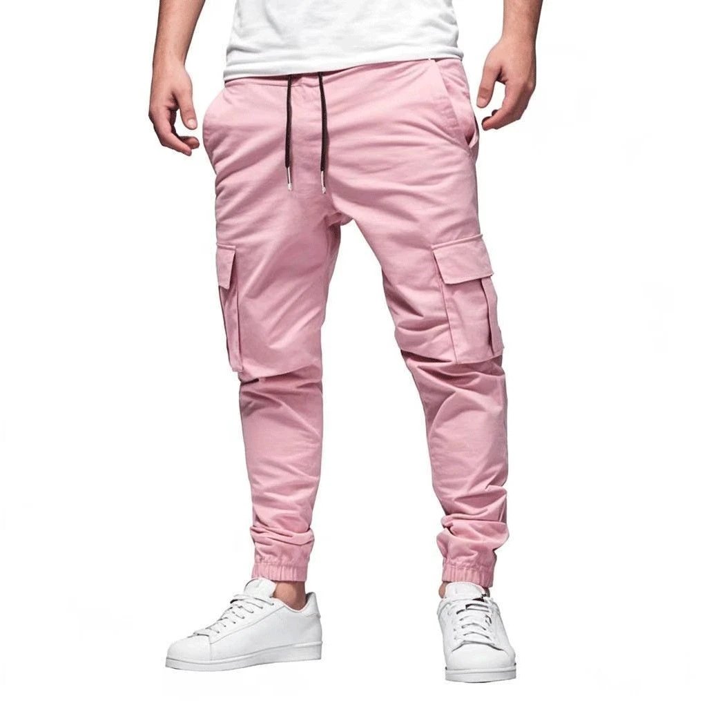 Men's Multi-pocket Drawstring Leisure Pants by GJG Denim