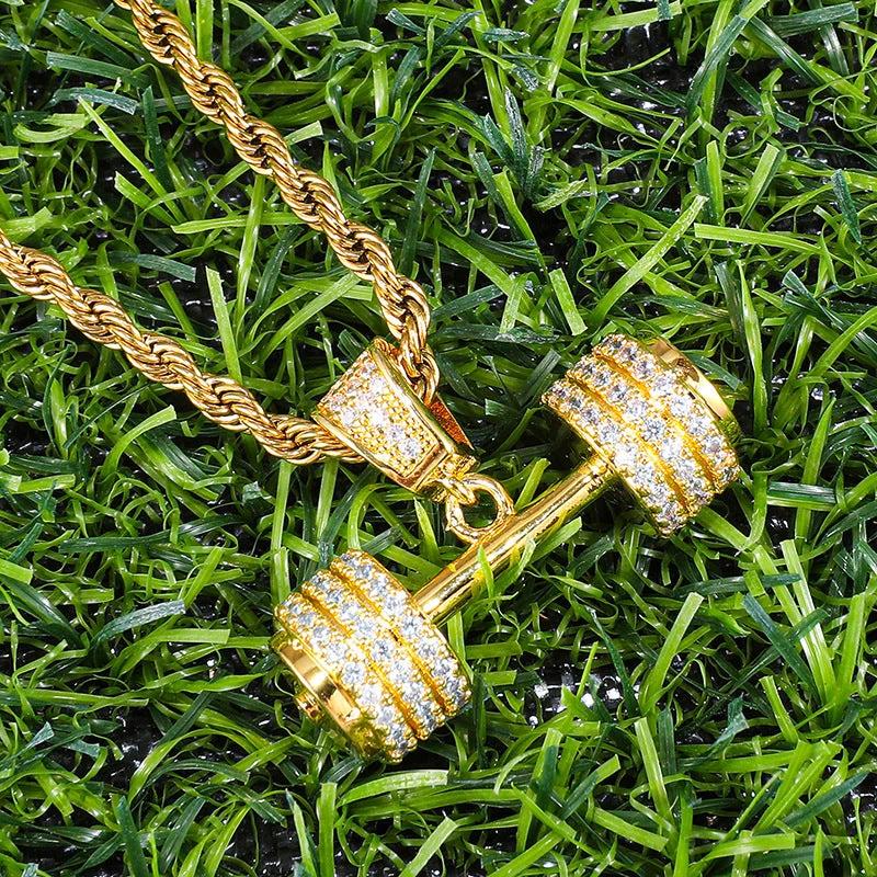 Dumbbell Necklace For Men by GJG Denim