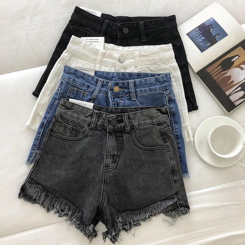 New Loose All-matching Denim Shorts Women by GJG Denim