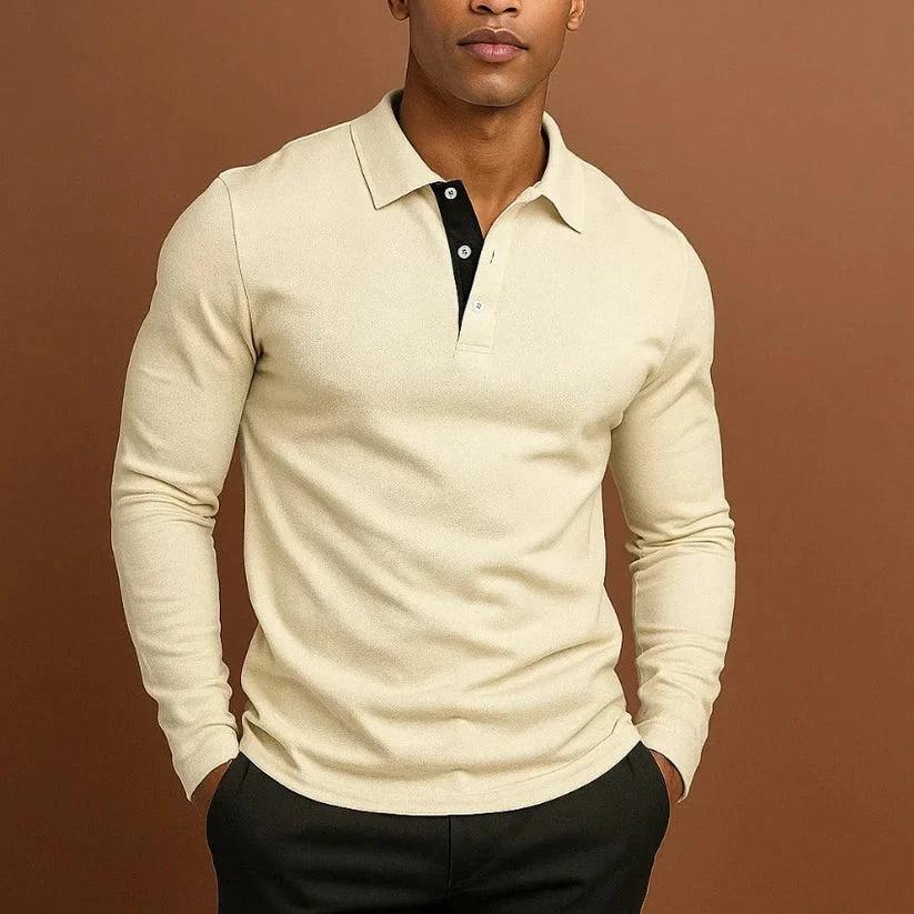 Men's Solid Color Long Sleeve Shirt by GJG Denim