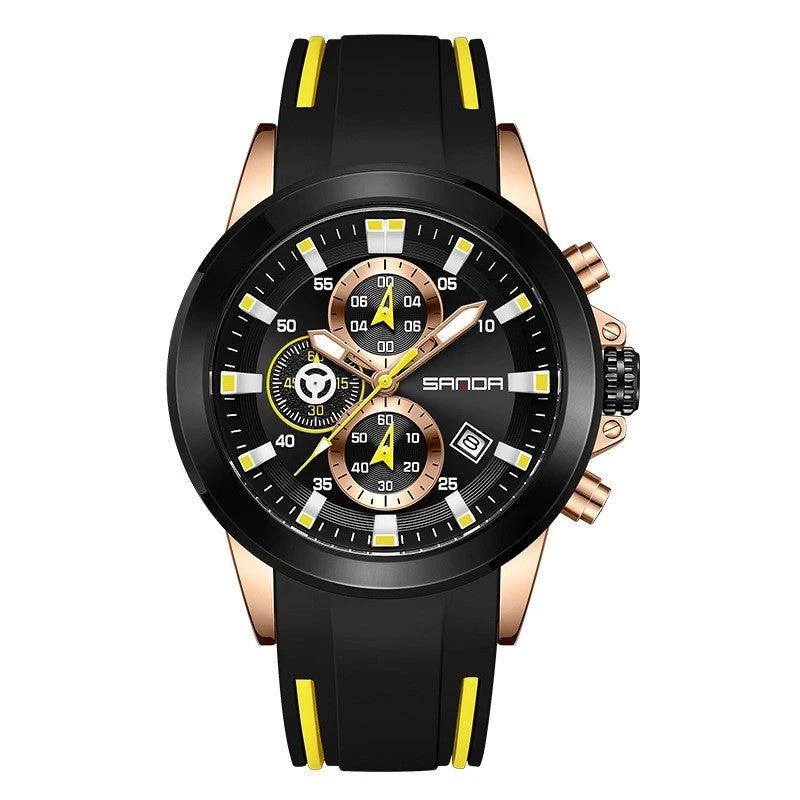 Men's Calendar Business Quartz Watch by GJG Denim